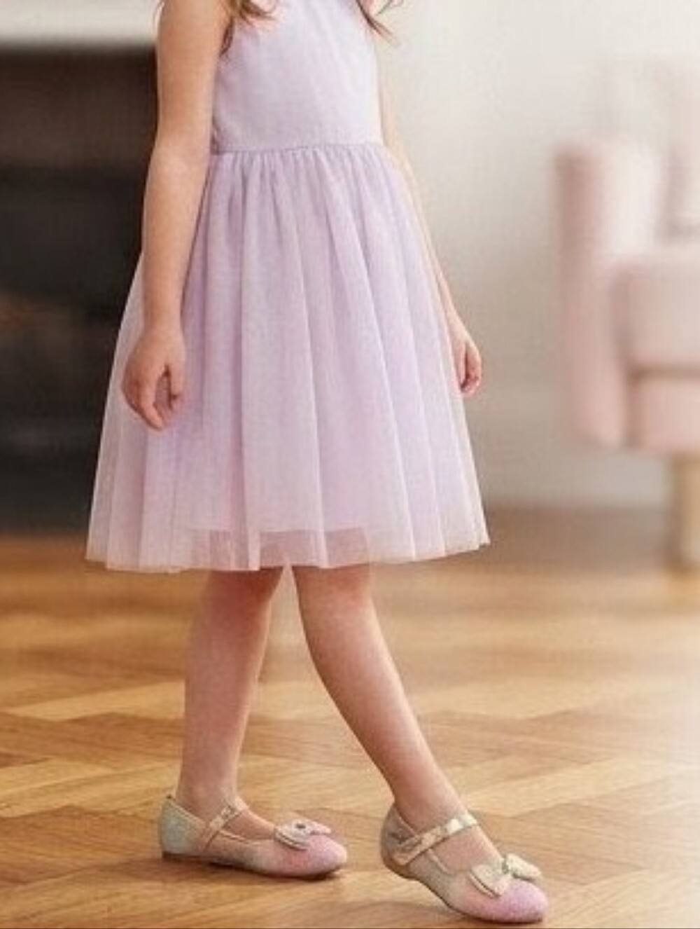 Rainbow Glitter Ballerina Kids Party Dress Shoes Gift Size 31 (13-13.5 approxm)